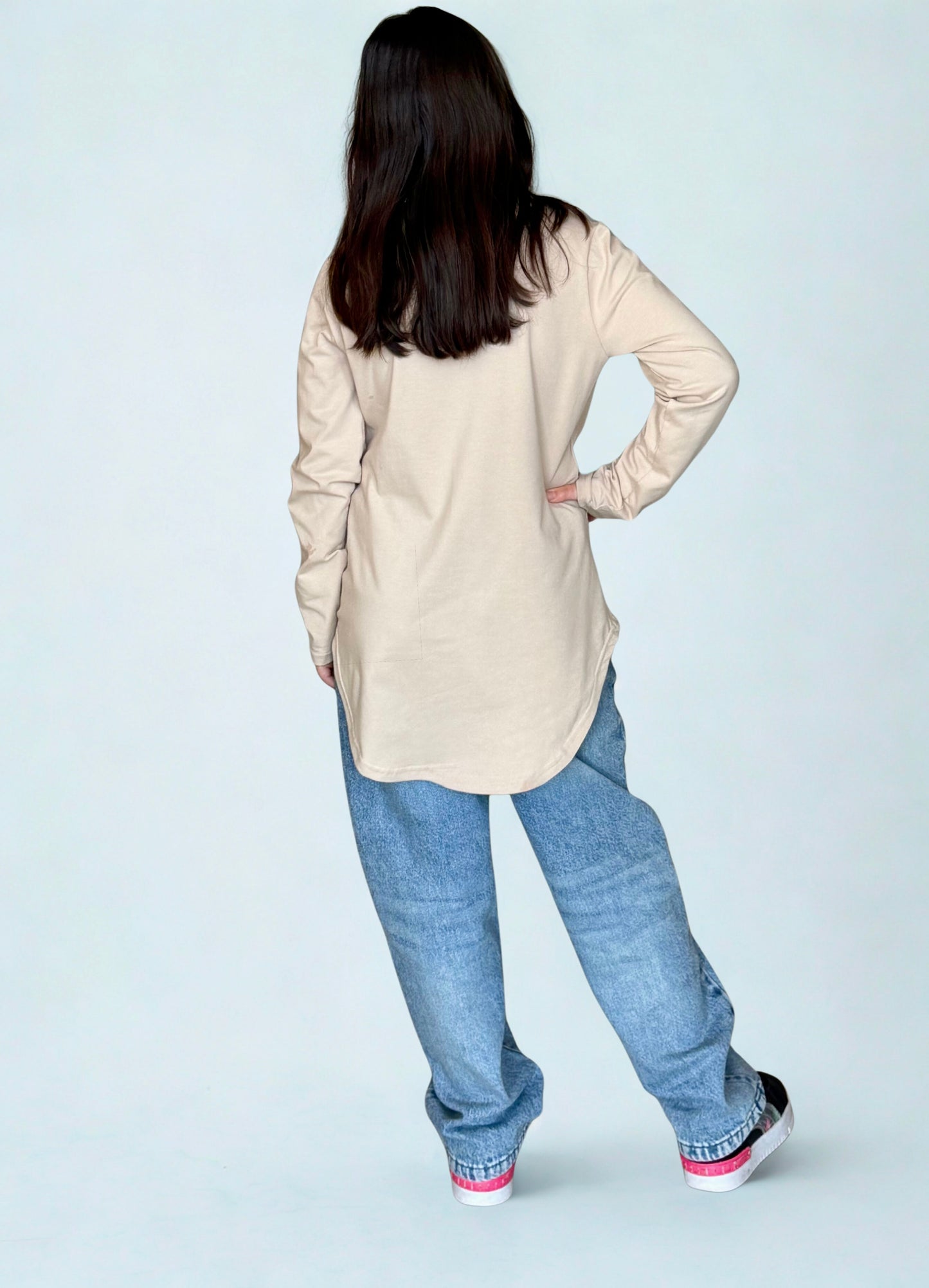 Essential Long Sleeve Cotton Top.