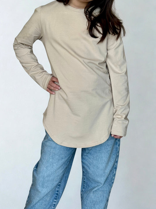Essential Long Sleeve Cotton Top.