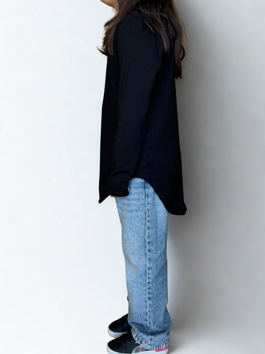 Essential long sleeve cotton top