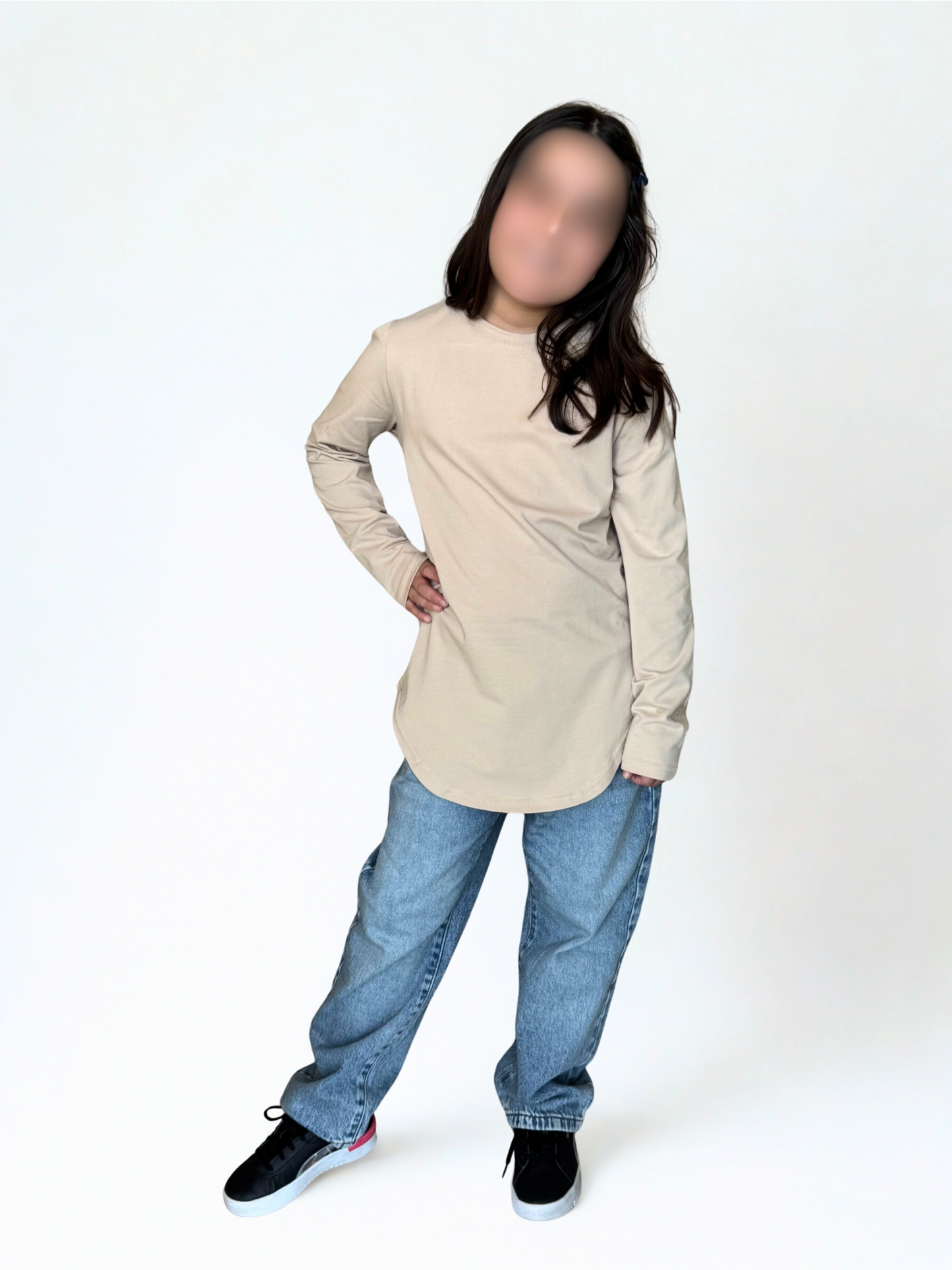 Essential Long Sleeve Cotton Top.