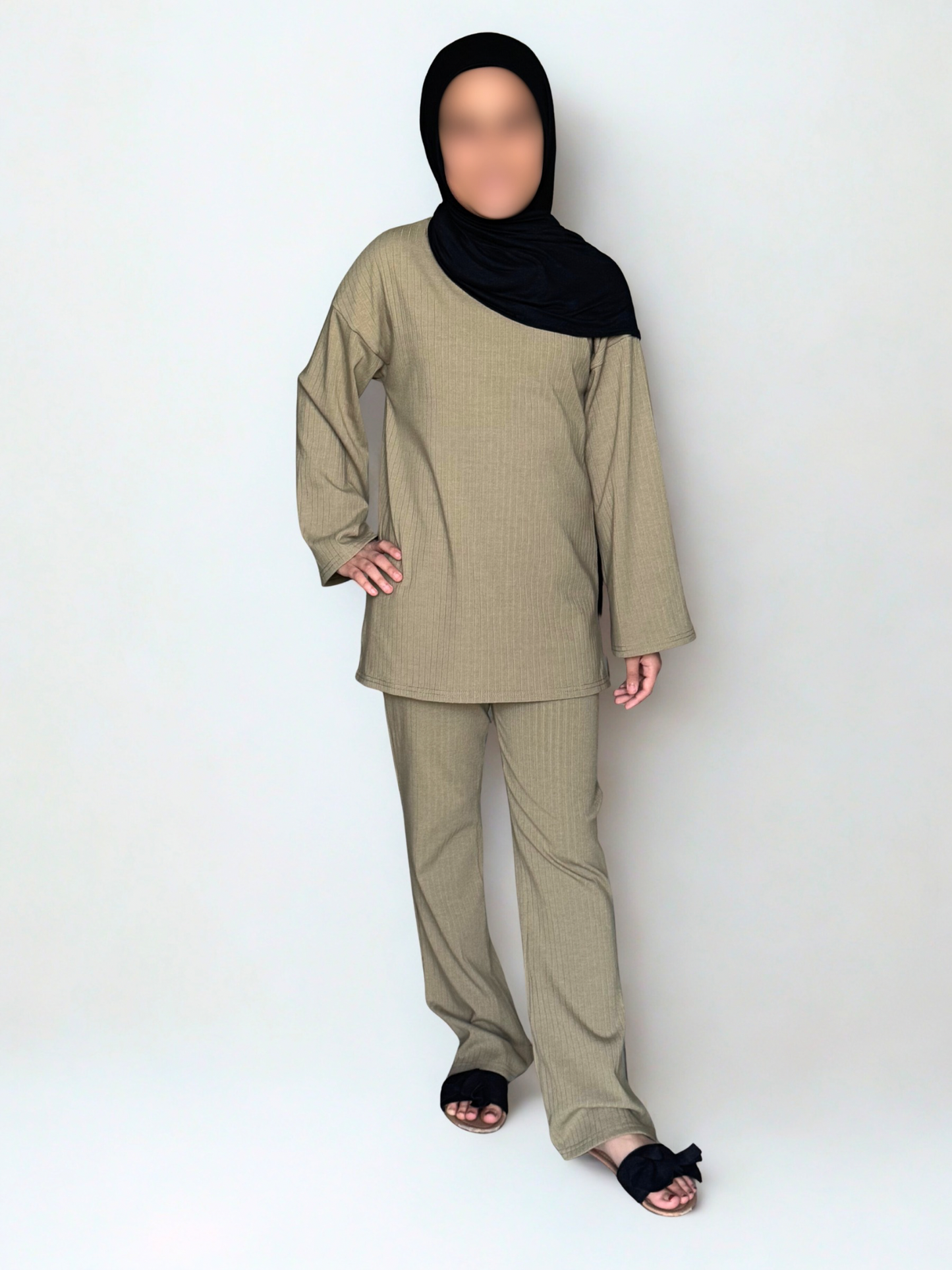 Ribbed Knit High Neck Co-ord Set